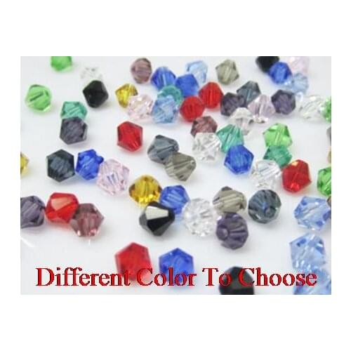 4mm 6mm 3mm 1000Pcs/lot strand Bicone Faceted Glass Cuts Looses Crystal Beads Colored Mixed bracelet necklace yfg42