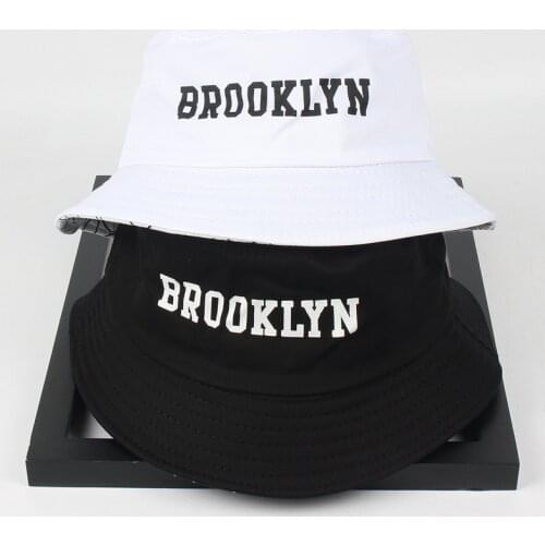 2020 New Men Women Brooklyn Bucket Hat Cotton Printing Hip Hop Fisherman Panama Sun Hat Outdoor Street Casual Visor Bucket Cap