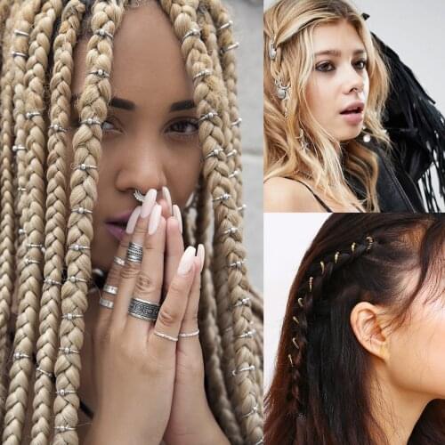 Shell Charms Hair Braid Dread Dreadlock Beads Clips Cuffs Rings Jewelry Dreadlock Clasps Accessories Vintage Hair Braid Rings
