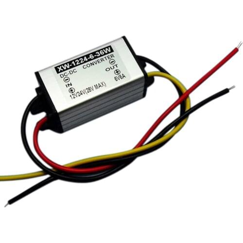 DC Step Down 12V(9-28V) To 6V 6A 36W Car Power Supply Converter LED Display Car alarms radio fans Buck Voltage Regulator Module