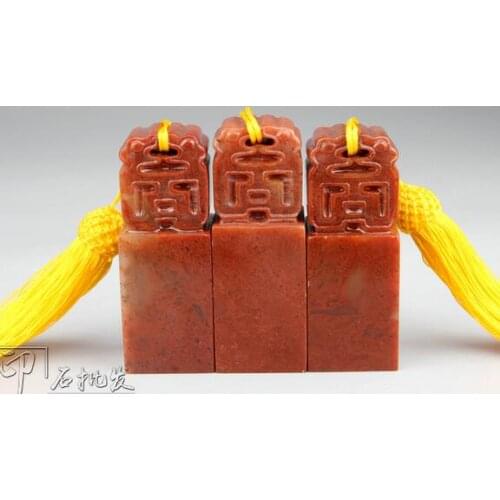 Carving Shoushan stone practice chapter material Bogu dragon button name painting calligraphy seal collection custom 10pc