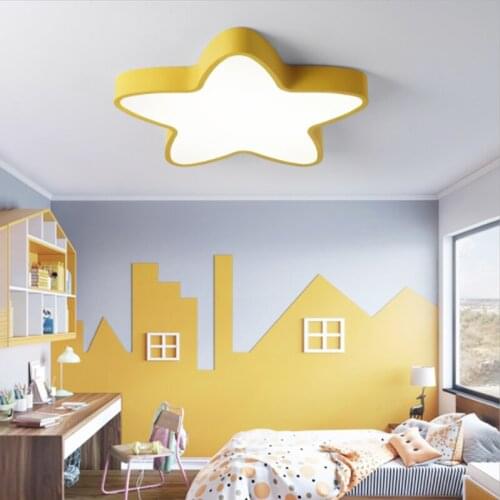 Nordic modern bedroom LED ceiling lamp childrens room five-pointed star ceiling lamp corridor lamp