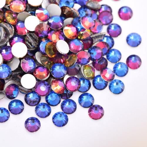 SS3-SS30 Blue Volcanic Nail Art Rhinestone Glass Nail Rhinestone Glitter Rhinestone for Nail Art Decoration H0927