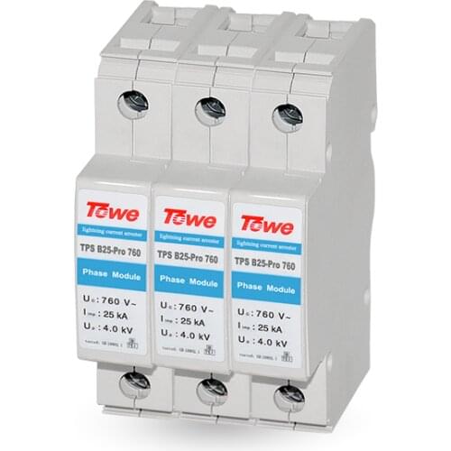 TOWE TPS B25-Pro P760 3P Wind Power Generation AC Power Protection B Level 25kV Surge Lightning Protection Arrester Device