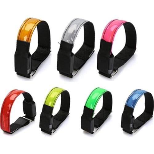 Magic LED Rechargeable Night Run Lights Bracelet Reflective Warning Light Armband Flashing Belt Safety Cycling Jogging Hiking