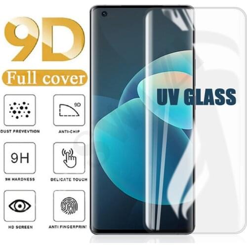 For vivo NEX 3 3S iQOO 5 pro UV Glass protective film vivo X50 X60 pro plus UV tempered glass phone screen protector smartphone