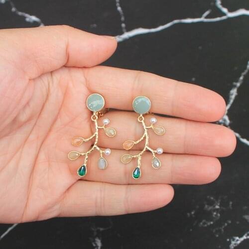 Women Clip On Earrings Rhinestone Dangle Non Pierced Clip Earring Big Drop Branch Unique Korean Wedding Jewelry For Woman Ladies