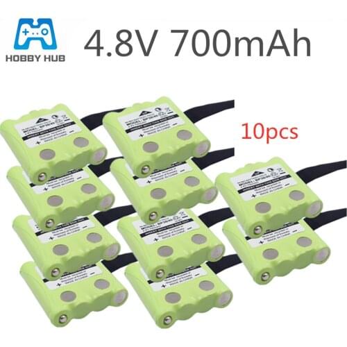 Hobby Hub 10pcs NI-MH Battery Replacement For Uniden Radio BP-38 BP-40 BT-1013 4.8V 700mAh For MOTOROLA TLKR T4 T6 T8 Cordless