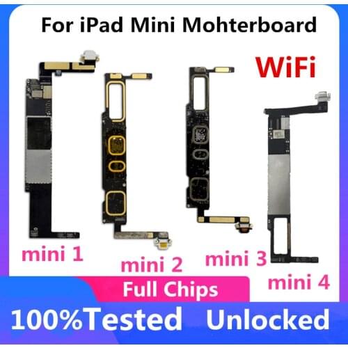 16/32/64/128GB For iPad MINI 4 Motherboard With touch ID A1538 WiFi Version Logic Board Without Touch ID With Chips mainboard