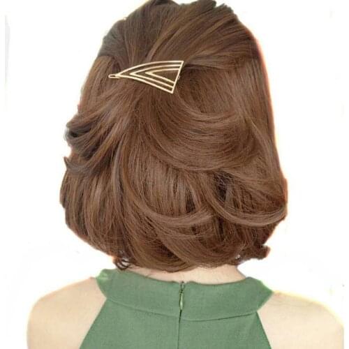 120pcs/lot DIY Simple Alloy Golden Sliver Pierced Hair Clips Triangle Irregular Hairpins Hair Styling Tool Accessories HA1028