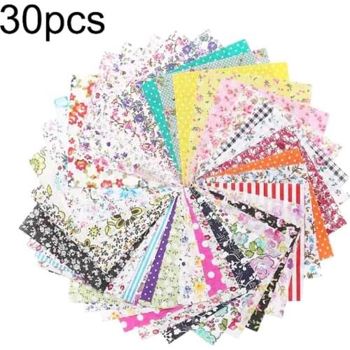 30Pcs 10x10cm Patchwork DIY Crafts Floral Pattern Sewing Cotton Fabric Cloth Sewing Cotton Fabric Cloth Sewing Cotton Fabric Clo
