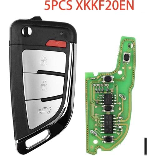 5PCS Original XHORSE XKKF20EN 4 Buttons Flip Remote Wire Remote Key For VVDI Knife Style For VVDI Key Tool