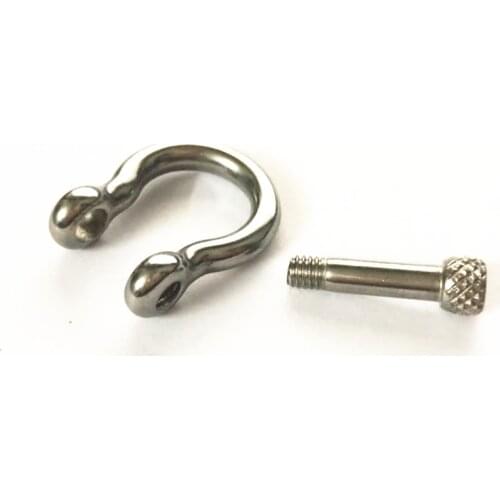 50 pcs /lot Outdoor Survival Bracelet Stainless Steel Horseshoe Buckle Bracelet Connection Fastener Jewelry Making