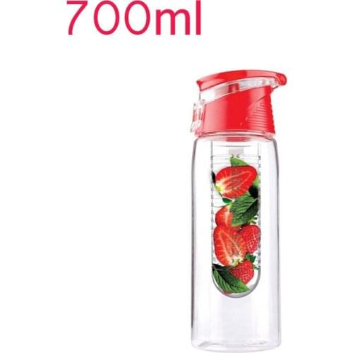 Lemon Water Bottle 20pcs/lot with Hand Hook Bar BPA Free 700ml Rose Color Glass Cups Camping Travel Bottles Wholesale