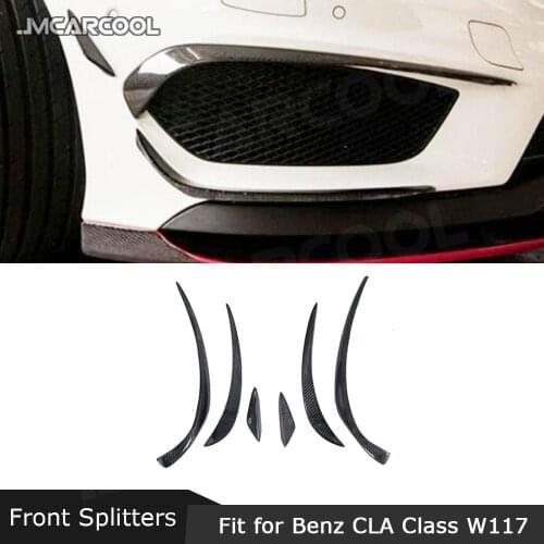 Carbon Fiber Material Front Fog Lamp Cover Trim Frame Accessorise For Mercedes Benz CLA Class W117 C117 CLA200 CLA220 2017 2018