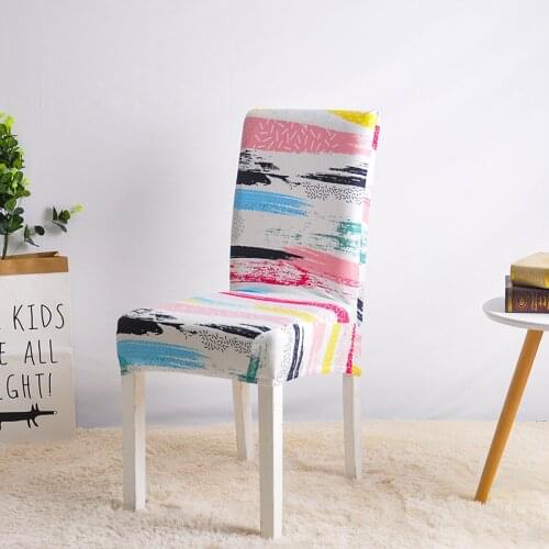 Printed chair cover Dining chair cover Polyester Universal Chair cover for wedding banquet