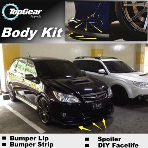 Bumper Lip Deflector Lips For Subaru Exiga Front Spoiler Skirt For Top Gear Friends to Car Tuning View / Body Kit / Strip