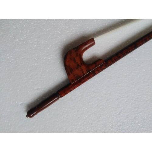 Doulbe Bass Bow 3/4 Snake wood Quality Baroque Bass bow white bow hair