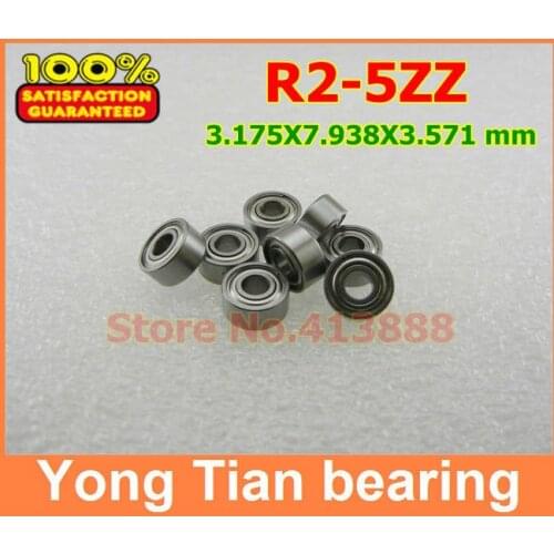 R2-5zz Bearing Abec-5 1/8"x5/16"x9/64" Inch Miniature R2-5 Zz Ball Bearings For Rc Models 3.175X7.938X3.571 MM