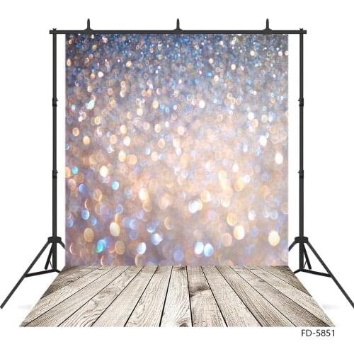 Flare Glitter Bokeh Wooden Floor Photo Background Custom Backdrop Photography Props for Baby Shower Children Party Photocall