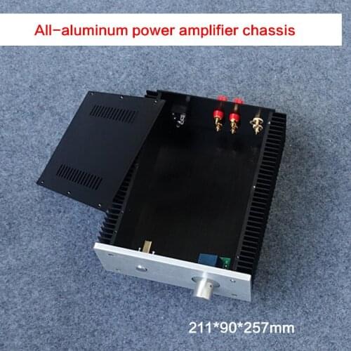 211*90*257mm All-aluminum Amplifier Chassis Power Supply Case Amplifier Board Shel LDIY Audio Box with RCA Terminal 2109