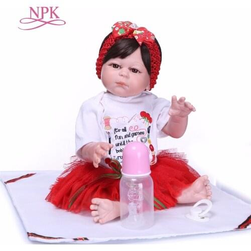 NPK 50cm full silicone reborn babies Bebe Alive Brinquedos Bonecas gifts for Girls Birthday Christmas Gift reborn dolls