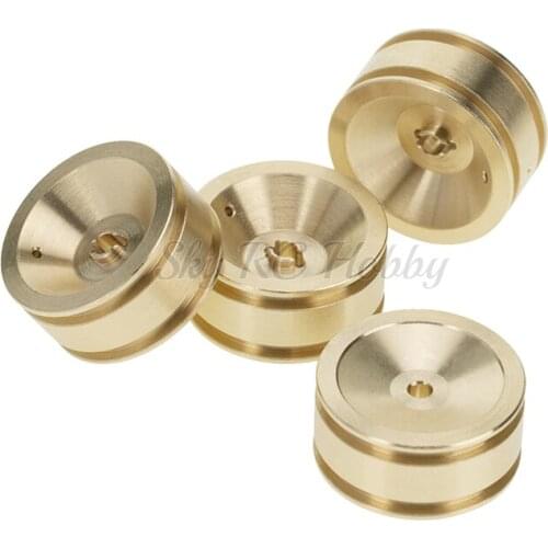 Brass Wheel Hub Counterweight Wheel for 1/24 Axial SCX24 90081 RC Model Car Accessories Update Parts