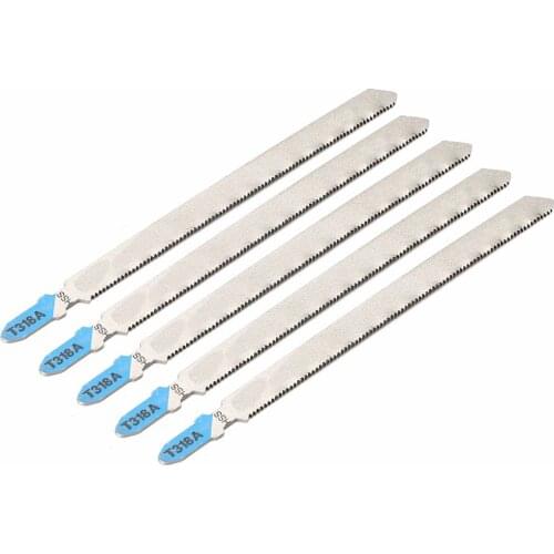 5Pcs Saw Blade T318A HCS Curved Extra Long High Hardness Jigsaw Blades For High Metal Cutting 132mm Length Mayitr