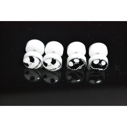 LOT100pcs NEW LOGOS Body Jewelry -Nightmare Jack Fake Ear Plugs Illusion Ear Tapers Ear Studs/Earring 10 logos