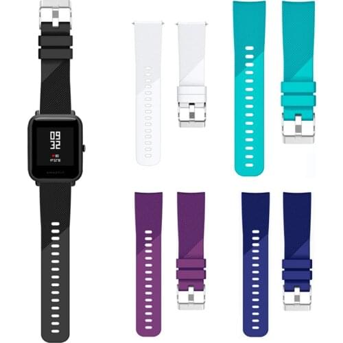 The new high-quality silicone connection bracelet is suitable for Xiaomi Huami amazfit BiP 20mm universal silicone accessories
