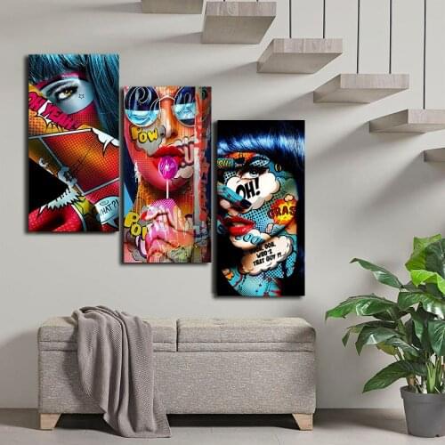 Graffiti Women Portrait Oil Painting Poster And Prints Wall Decor For Living Room Canvas Painting Wall Art Picture Home Posters