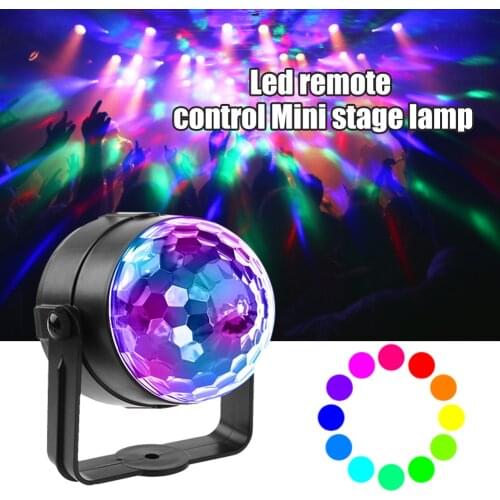 RGB DJ Disco Ball Party Lights Decorative Stage Lighting LED Projector Strobe Lamp Birthday Party Car Club Bar Karaoke Xmas