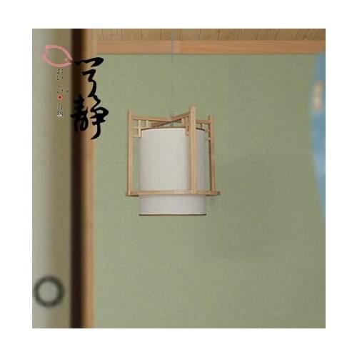 Modern Japanese style pendant light Oak Wood lamp E27 socket lampholder Hanging light luminaire pendientes Decoration lamparas