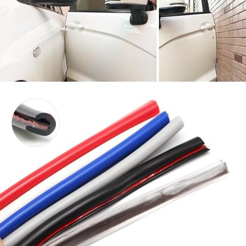 Car Styling 5M Door Anti Collision Trim Edge Scratch Covers Protector Trunk Hood Rubber Strip Decoration Stickers