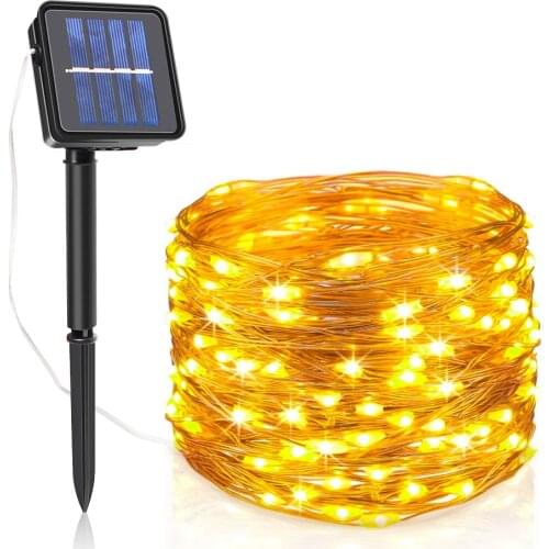 LED Solar Fairy Light String Outdoor Waterproof Solar Power Lamp 8&2 Modes Holiday Lighting Garden Decoration for Party 10/20M