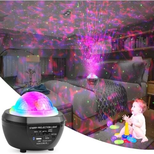 LED Star Projector Portable Night Light Starry Sky Projector Galaxy Lamp Laser Party Lights Baby Room Child Bedroom Decoration