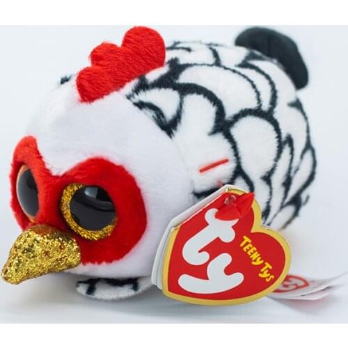 TY 4" Teeny Tys Rory the Chicken Screen Clean Doll Plush Stuffed Animal Collectible Toy Christmas Gifts
