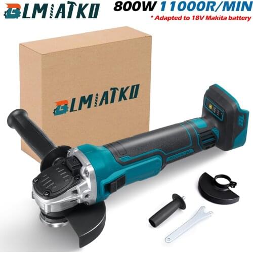 Upgrade 800W 100mm/125mm 3 speed Brushless Cordless Angle Grinder For Makita Battery DIY Power Tool Cutting Machine Polisher