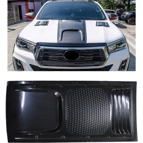 EXTERIOR AUTO ACCESSORIES SCOOP BONNET TRIMS COVER Bug Shields FIT FOR HILUX ROCCO 2015-2019 PICKUP CAR PARTS BONNET SCOOP