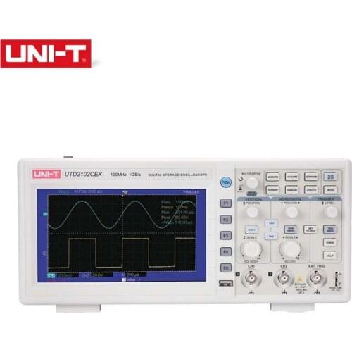 High Quality UNI-T UTD2102CEX 2 Channels 100MHz 1GS/S Sampling Rate Memory Depth 28Mpts Digital Oscilloscope