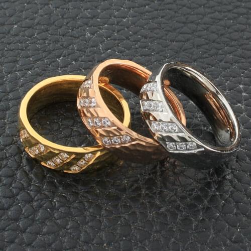 Stainless Steel Ring Jewelry 3 Color Wholesale For Women Fashion Gift Newest Bijoux Femmes Joyas Mujer Store RBJZAJBC