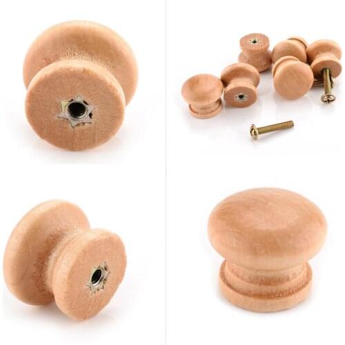 1pc Handles 2.5X2CM Natural Wooden Cabinet Drawer Wardrobe Knobs Door Pull Kitchen Handle Furniture Hardware