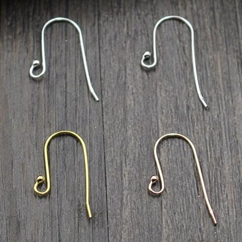 2pairs 100% 925 Sterling Silver Simple Earring Hooks 4 Colors European Earring Wire DIY Jewelry Making Findings Women Earbobs