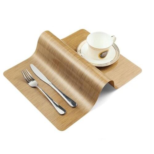 2 PCS Rectangular Pvc Table Cover Heat-insulating Placemat Table Cloth Square Stain Resistant Coaster Mat Kitchen Accessories