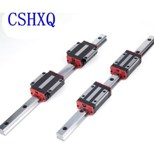 2pcs Linear Guides HGR25 L---1000mm Linear Rail and 4pcs HGH25CA / HGW25CC Linear Bearing Blocks for CNC Parts