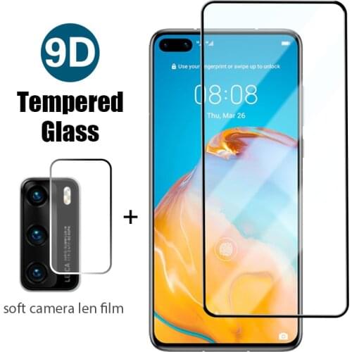 2IN1 Screen Protector+Lens Film On Huawei P Smart 2021 S Z 2020 2019 Protective Tempered Glass On Huawei P40 P30 P20 Lite Pro HD