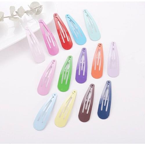 30pcs 5cm Coloful Hair Clips Metal BB Hairpin Kid Bobby Pins DIY For Jewelry Making Hair Accessories Barrettes Hairclips Wholesa