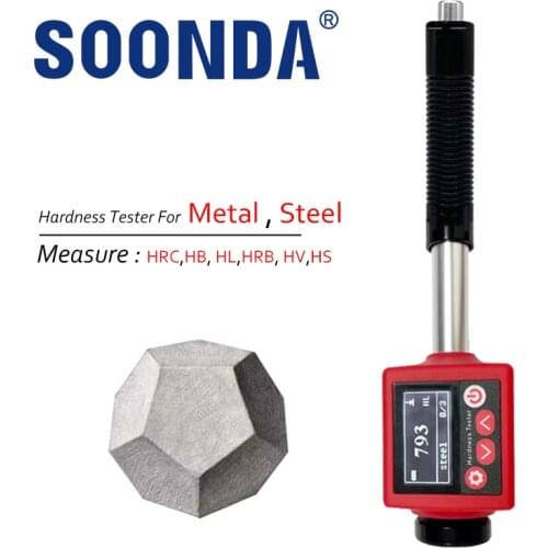 6-in-1 Digital Metal Hardness Tester For Stainless Steel Range HRC,HRB,HB,HS,HL,HV Durometer Shows Leeb Scale Rockwell Values