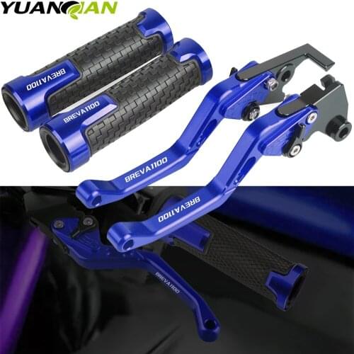 For MOTO GUZZI BREVA1100 BREVA 1100 2006-2012 Motorcycle Accessories CNC Aluminum Brake Clutch Levers Handlebar Hand Grips ends