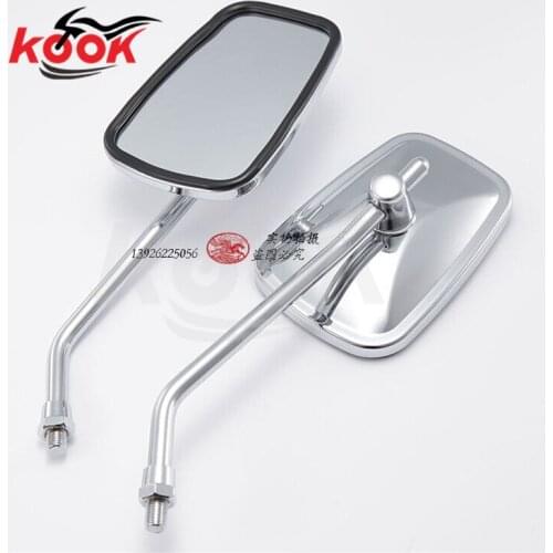 Free shipping motorcycle mirror for yamaha honda rearview mirror chrome motorbike Professional modification accessories sliver